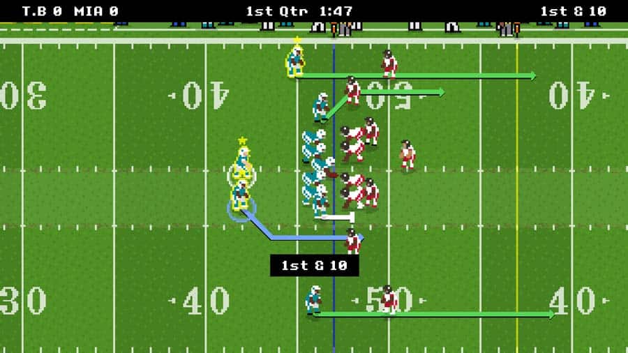 A wallpaper of Retro Bowl, one of the best American Football games for Android.