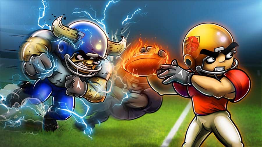 A picture of Football Heroes Online, one of the best American Football games for iOS.