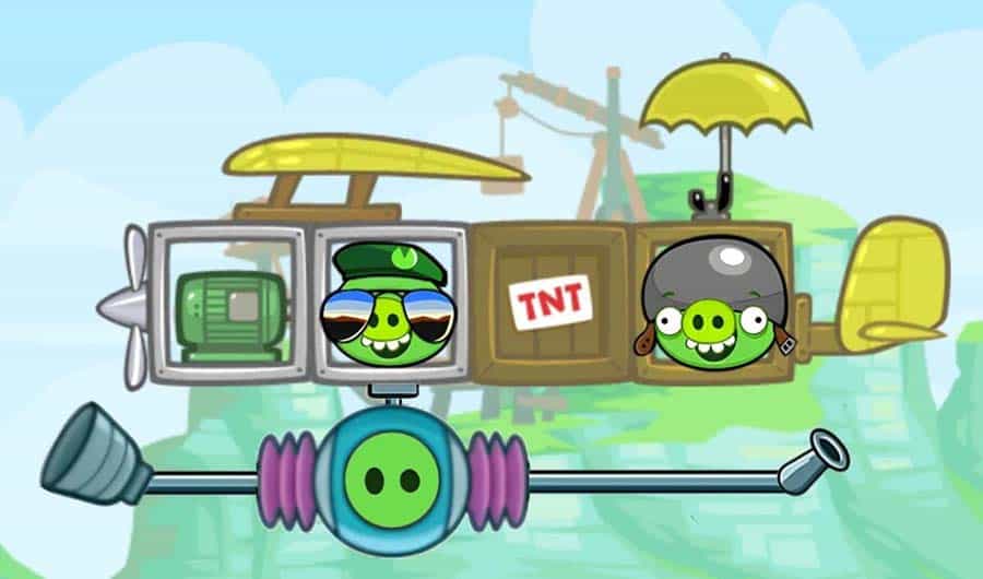 A wallpaper of Bad Piggies, one of the best Angry Birds for Android.