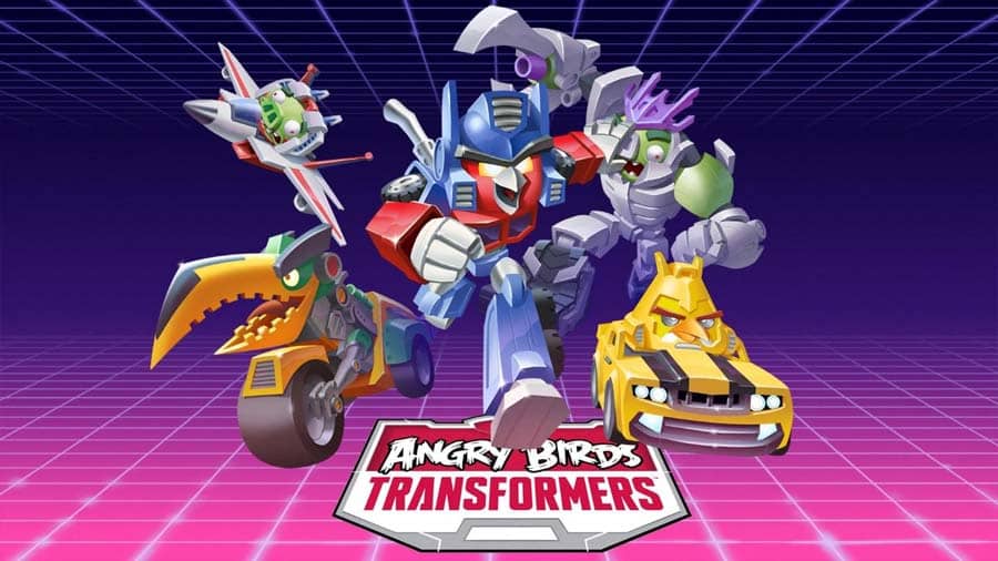 A picture of Angry Birds Transformers, one of the best Angry Birds for iOS.