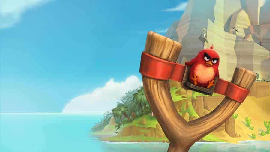 A wallpaper of Angry Birds VR: Isle of Pigs, one of the best Angry Birds games for PS4.