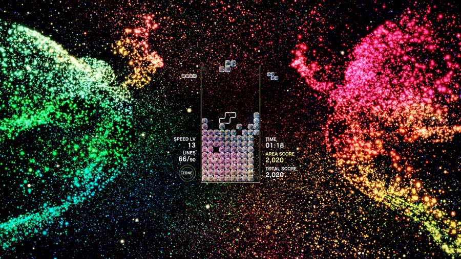 A picture of Tetris Effect, one of the best Angry Birds games for PS4.