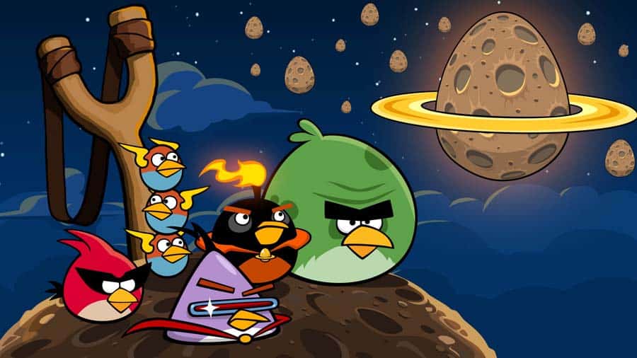 A wallpaper of Angry Birds Space, one of the best Angry Birds games for Steam.