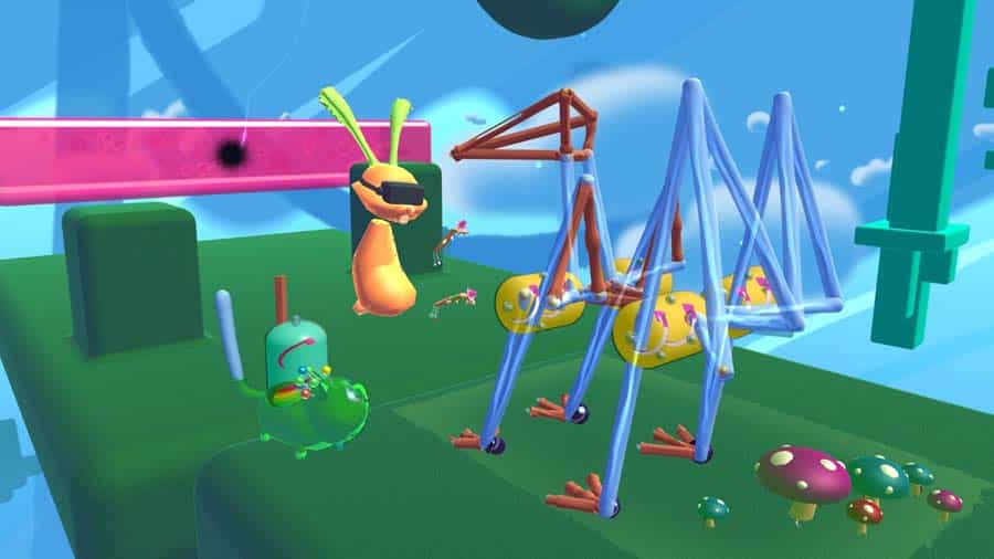 A wallpaper of Fantastic Contraption, one of the best Angry Birds games for Steam.