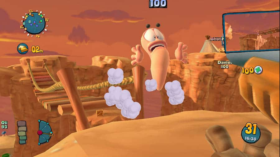 A wallpaper of Worms 4, one of the best artillery games on Android.