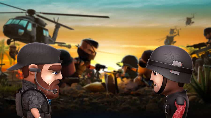 A wallpaper of WarFriends, one of the best artillery games on Android.