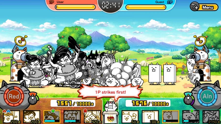 An official picture of The Battle Cats, one of the best artillery games on Android.