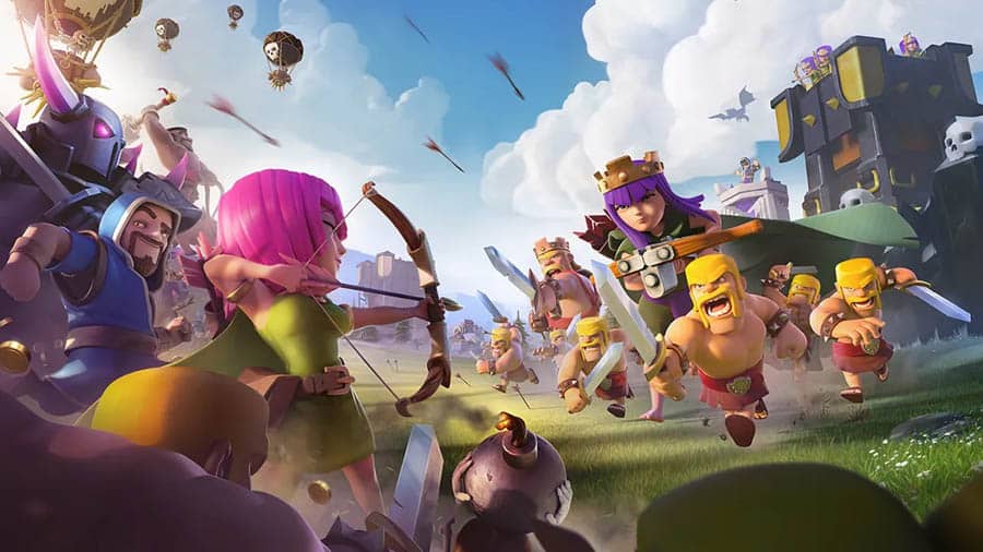 A picture of Clash of Clans, one of the best artillery games on Android.