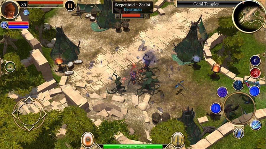 A picture of Titan Throne, one of the best Attack on Titan games for iOS.
