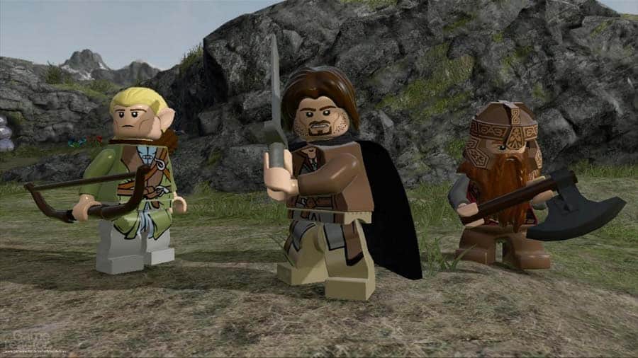 A wallpaper of LEGO Lords of the Rings.