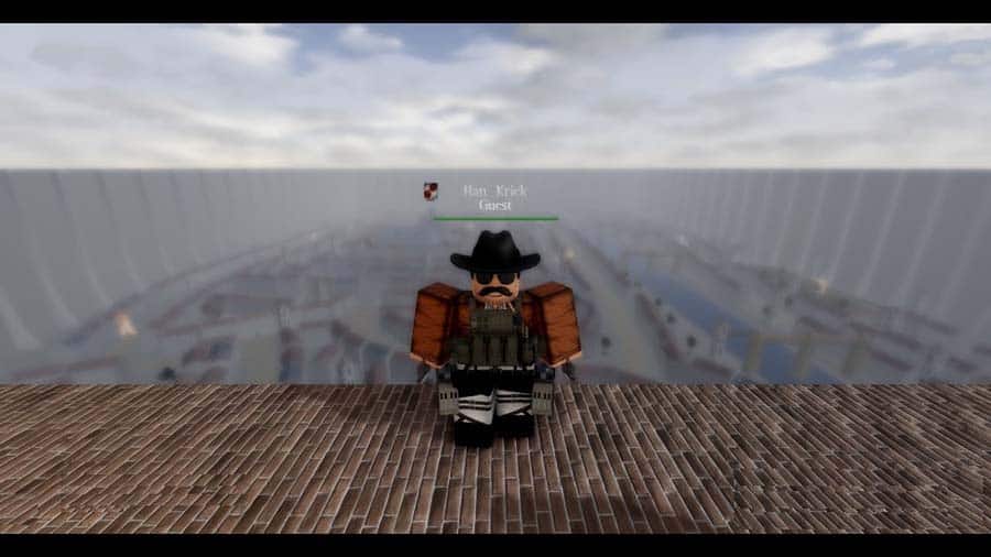 A wallpaper of Attack on Titan: Vengeance, one of the best Attack on Titan games for Roblox.