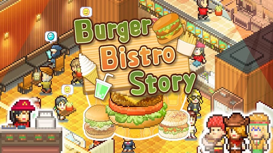 A wallpaper of Burger Bistro Story, one of the best cooking games for Xbox.