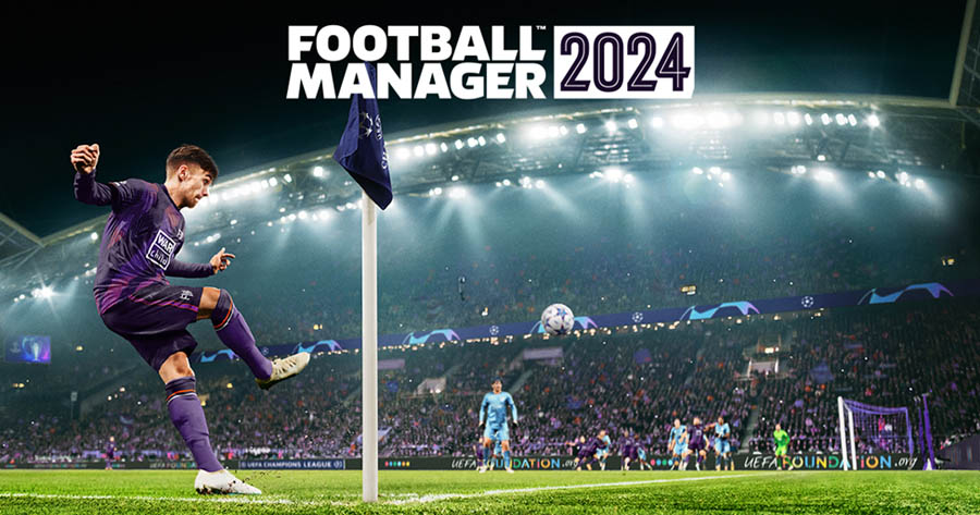 A wallpaper of Football Manager 2024, one of the best football manager games on Steam.