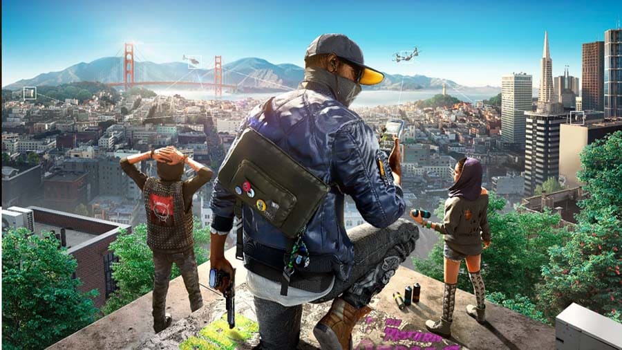 A wallpaper of Watch Dogs 2, one of the best Grand Theft Auto games for PC.