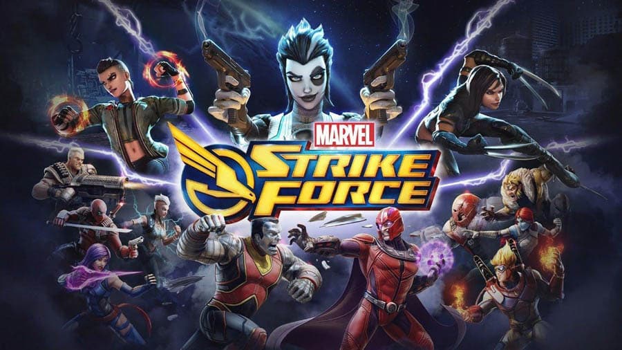 An official photo of Marvel Strike Force, one of the best Marvel games for Android.