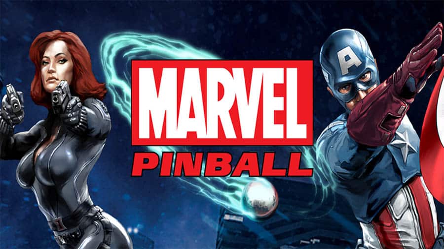 A wallpaper of Marvel Pinball, one of the best Marvel games for Chromebook.