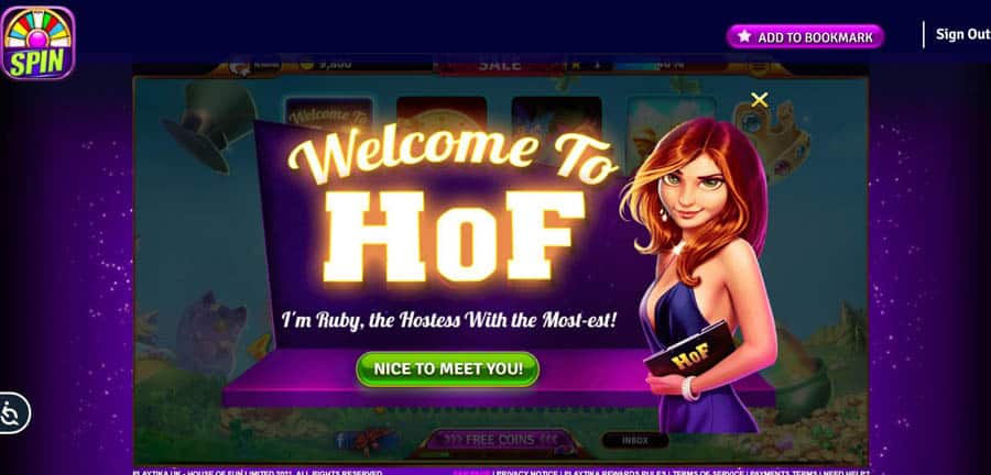 A picture of House of Fun, one of the best slot games for Android.