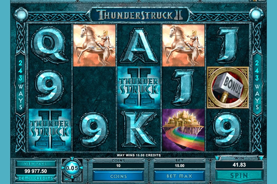 An official photo of Thunderstruck II, one of the best slot games for PC.