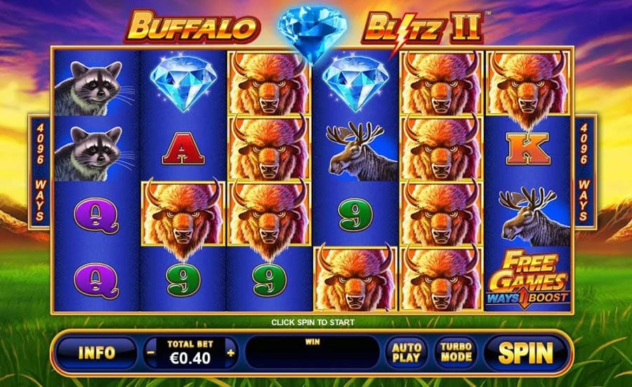 A main picture of Buffalo Blitz, one of the best slot games for PC.