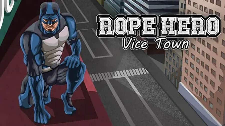 A picture of Rope Hero: Vice Town, one of the best Spider-Man games for Android.