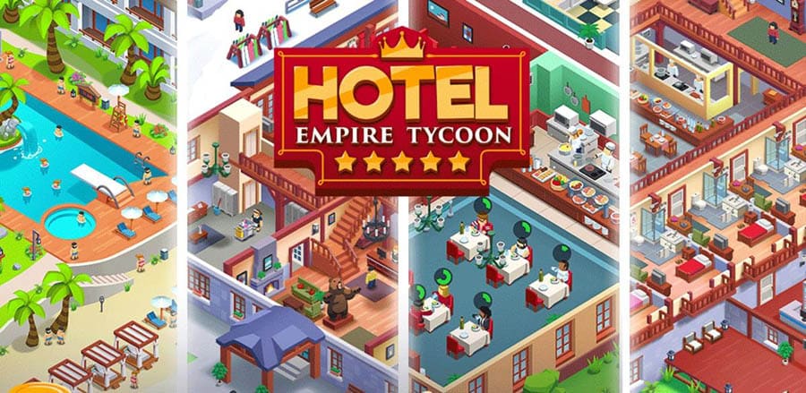 A wallpaper of Hotel Empire Tycoon, one of the best time management games for Android.