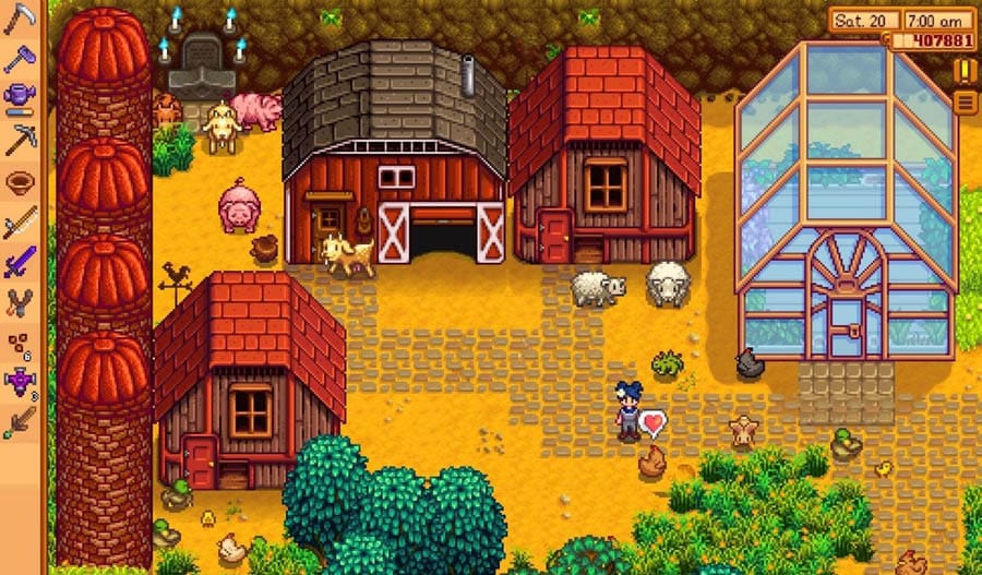 A main wallpaper of Stardew Valley, one of the best time management games for iOS.