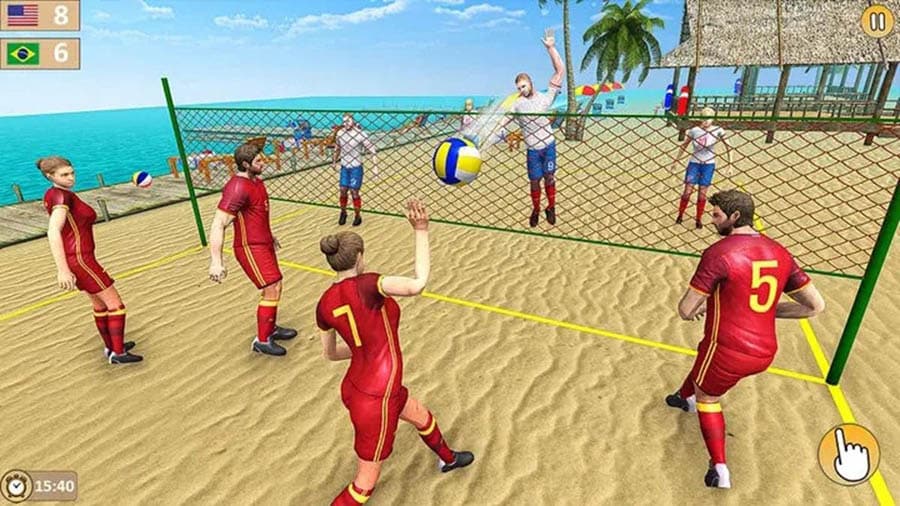 A main picture of Beach Volleyball 3D, one of the best volleyball games for iOS.