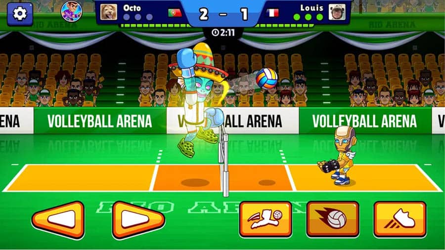 A picture of Volleyball Arena: Spike Hard, one of the best volleyball games for iOS.