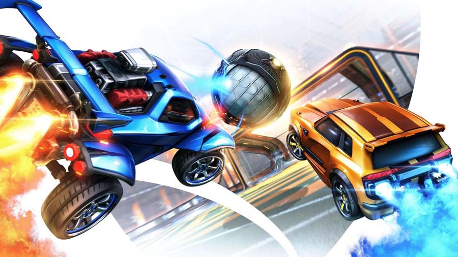 An official picture of Rocket League, one of the best Multiplayer Car games for PS5.