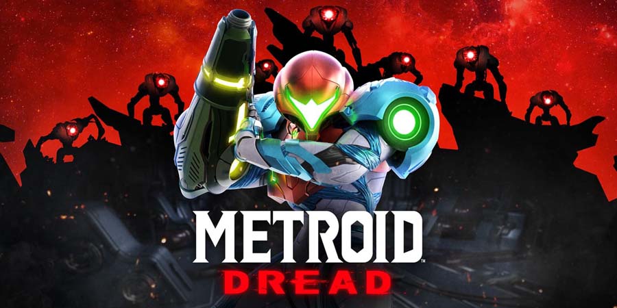 An official picture of Metroid Dread, one of the best Alien games for Switch.