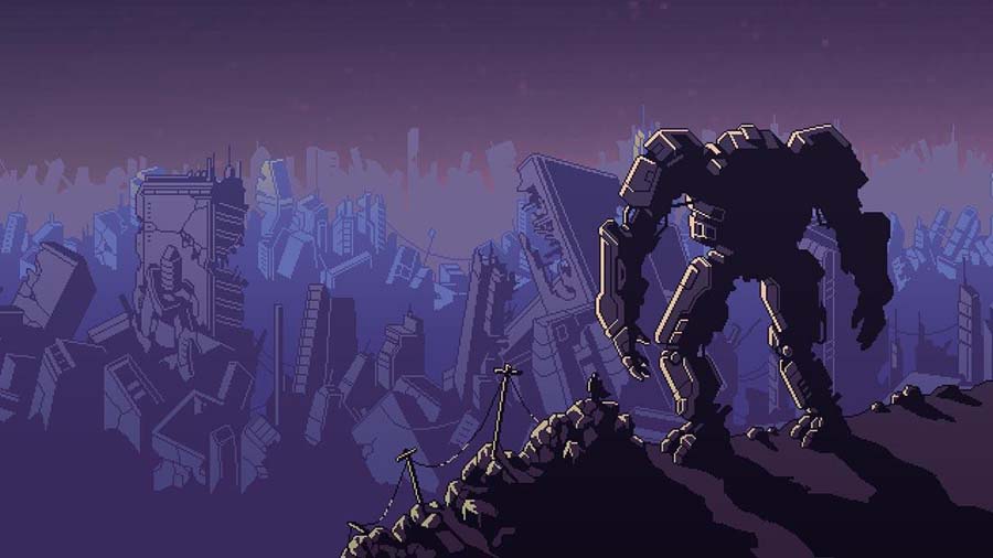 A wallpaper of Into the Breach, one of the best Alien games for Switch.