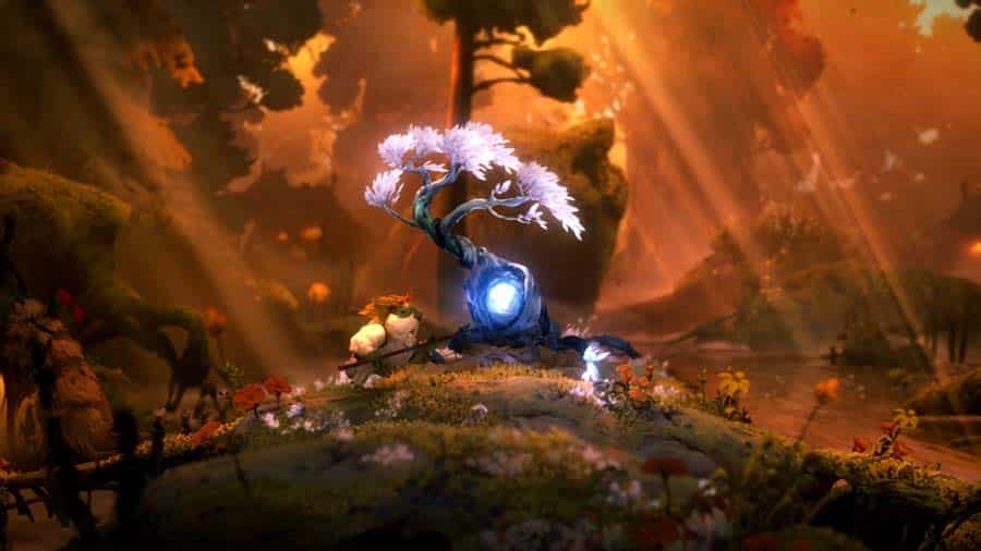 A wallpaper of Ori and the Will of the Wisps, one of the best Adventure games for Xbox.