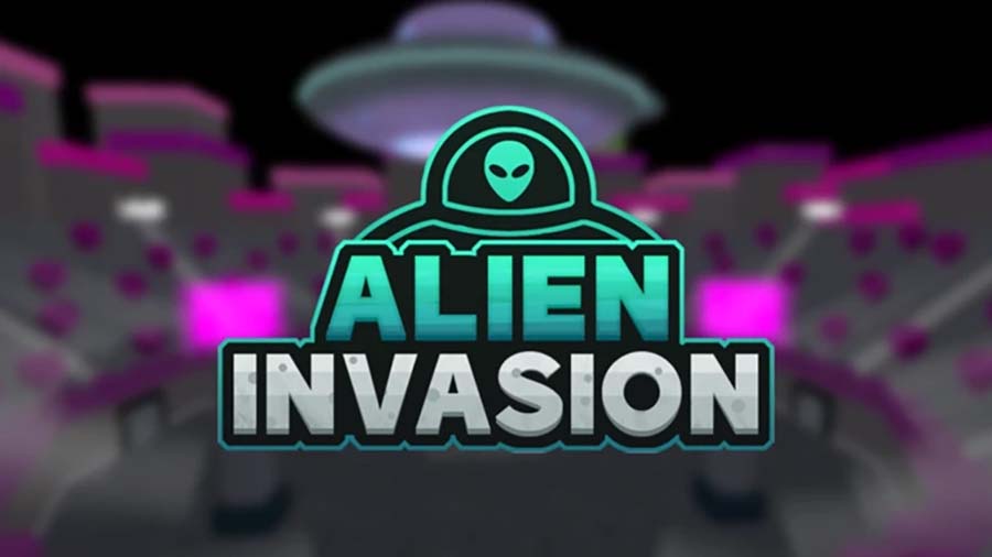 A wallpaper of Alien Invasion, one of the best Alien games for Roblox.