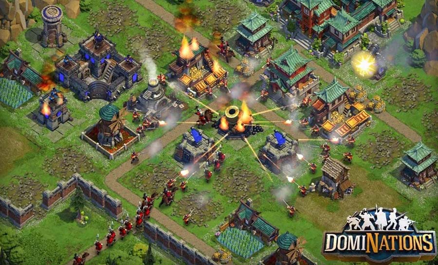 A wallpaper of DomiNations, one of the best civilization games for Android.