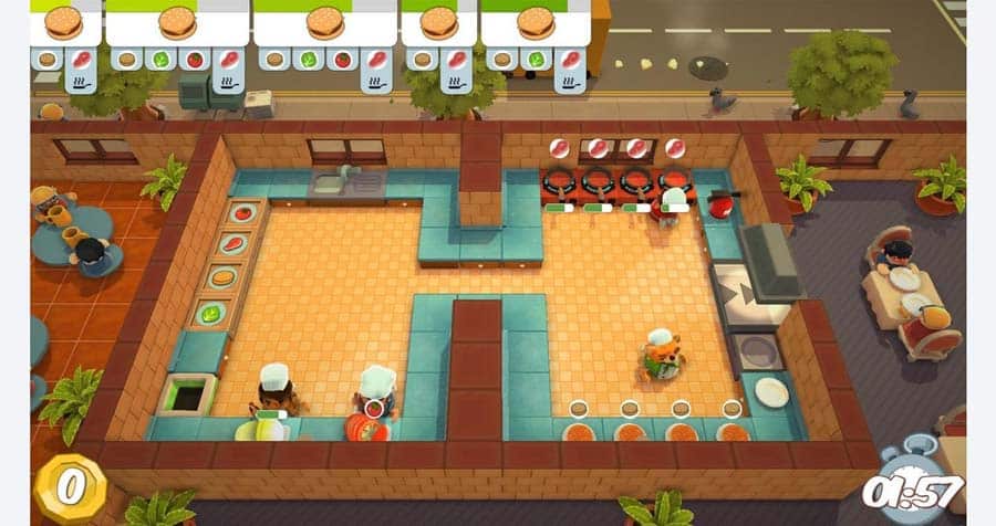 A picture of Overcooked! 2, one of the best Co Op Couple games for PS4.