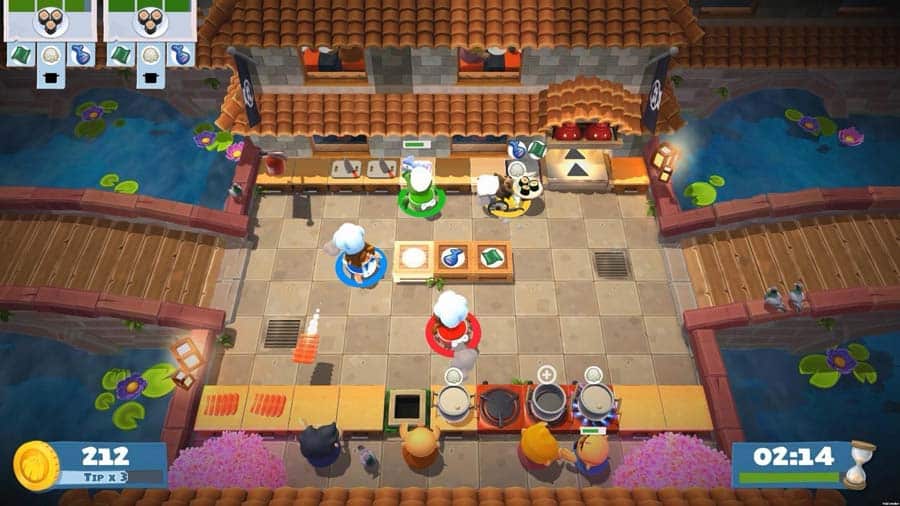 A picture of Overcooked! 2, one of the best Co-Op Switch games for couples.