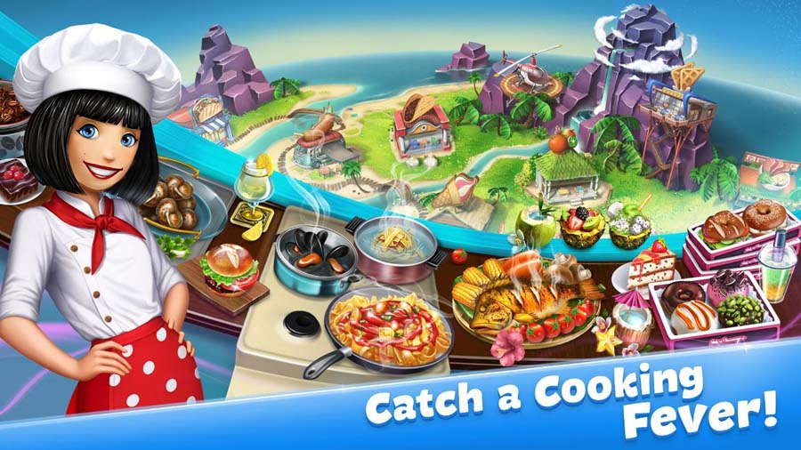 The Official Picture of Cooking Fever with its character, One of best cooking games for android.