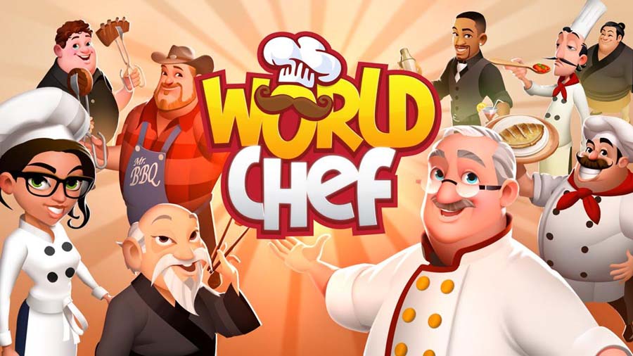 The Official Picture of World Chef with its characters, One of best cooking games for android.