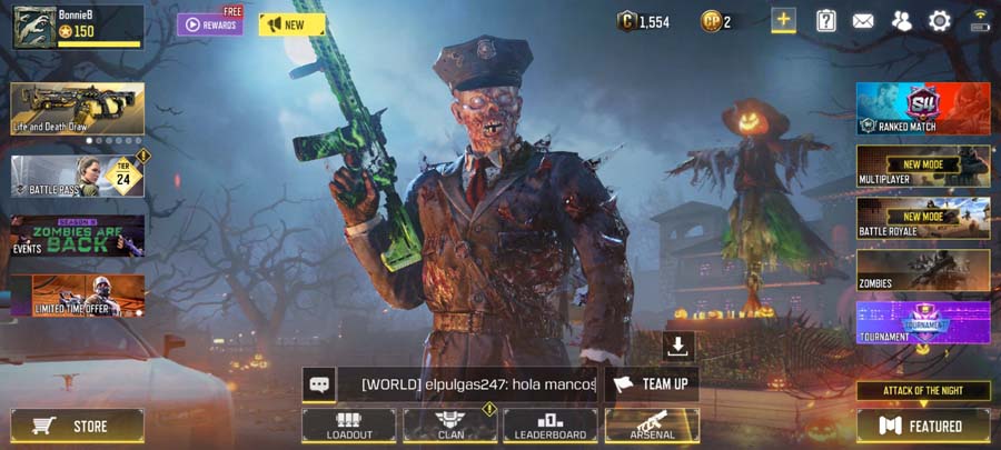 The Official Picture of Call of Duty: Mobile - Zombies Mode.