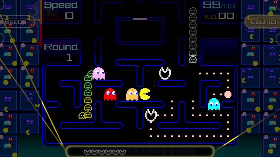 A picture of Pac-Man 99, one of the best Multiplayer Battle Royale games for Switch.