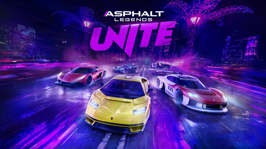 A wallpaper of Asphalt Legends Unite, one of the best Multiplayer Car games for iOS.