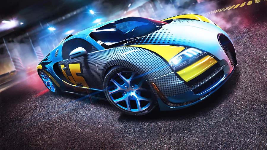 A wallpaper of Asphalt 8: Airborne, one of the best Multiplayer Car games for iOS.