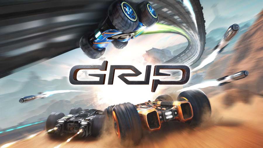 A wallpaper of GRIP: Combat Racing, one of the best Multiplayer Car games for Mac.