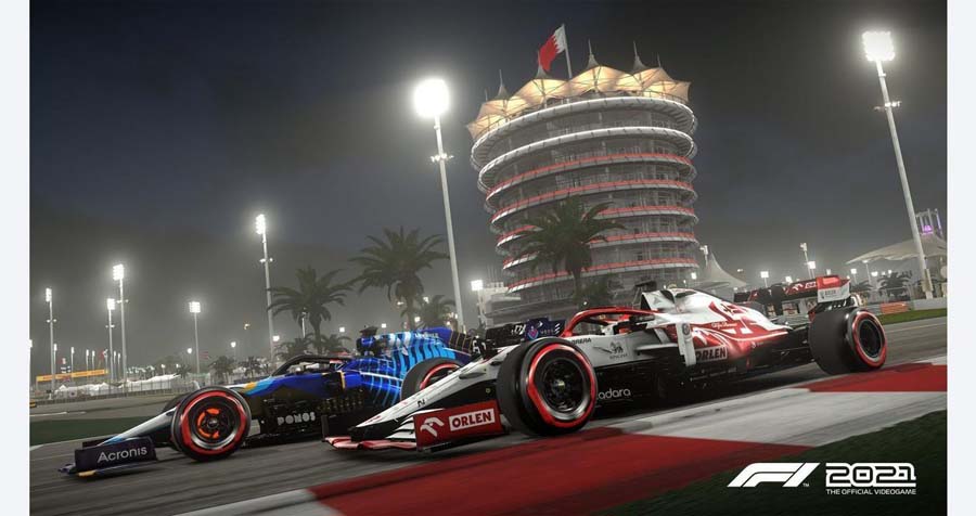 A wallpaper of F1 2021, one of the best Multiplayer Car games for PS4.