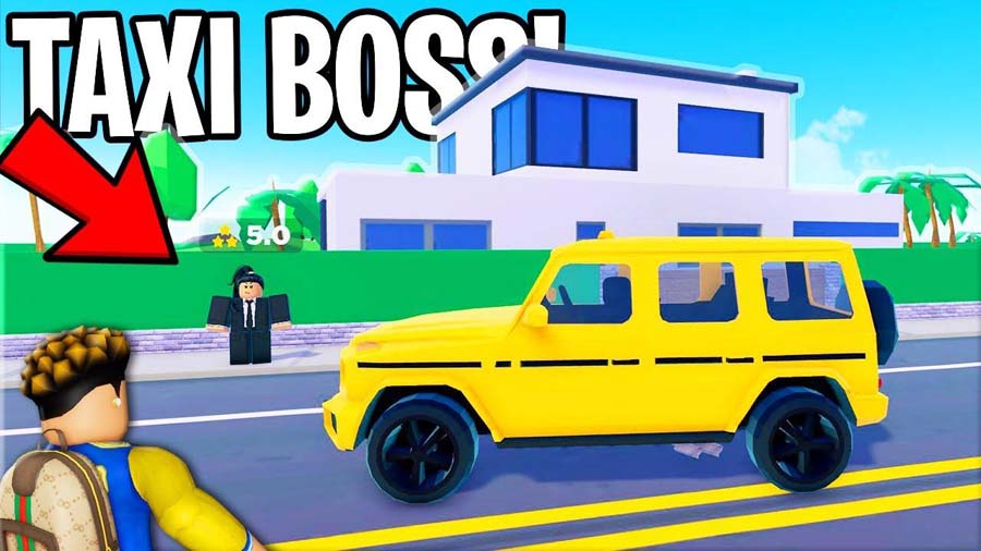 An official picture of Taxi Boss, one of the best Multiplayer Car games on Roblox.