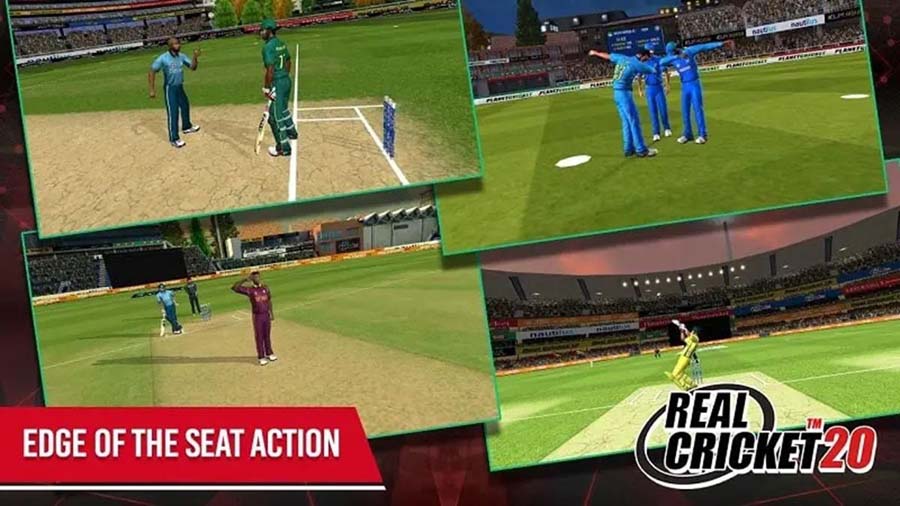 A wallpaper of Real Cricket 20, one of the best Multiplayer Cricket games for iPhone.