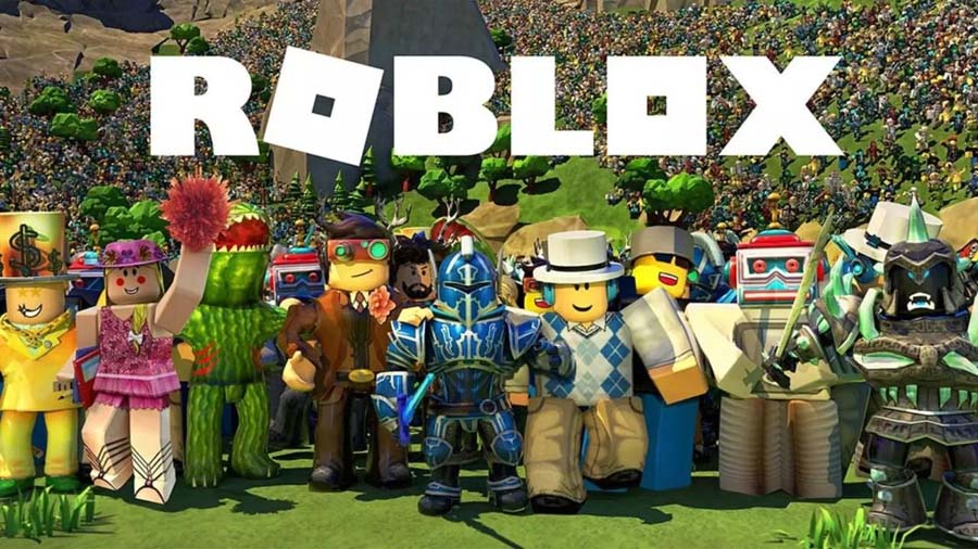 The Official Picture of Roblox with its Characters, One of best multiplayer games on Chromebook.