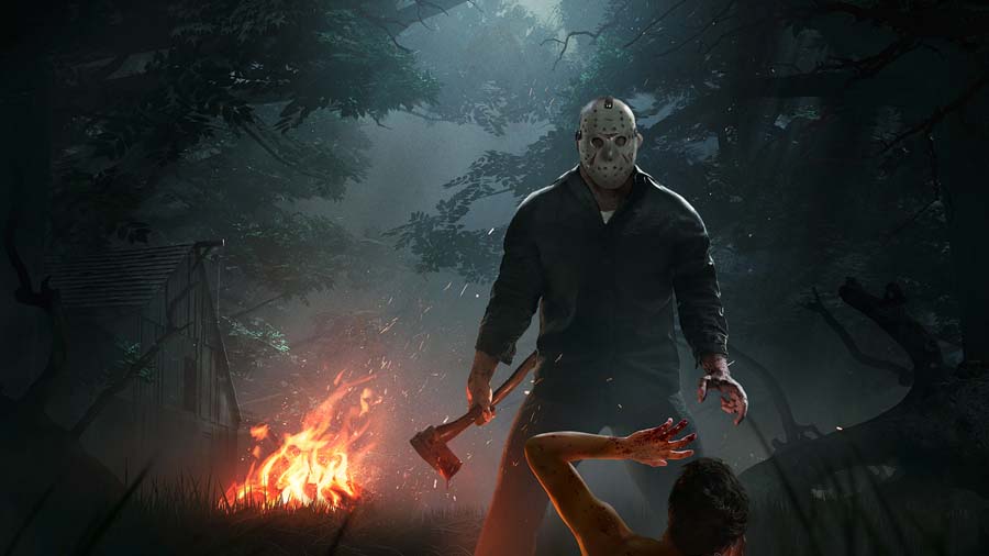 A wallpaper of Friday the 13th: The Game.