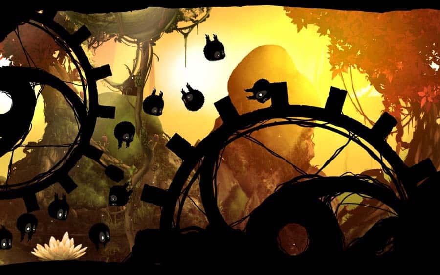 A wallpaper of BADLAND, one of the best Multiplayer Hotspot games for Android.