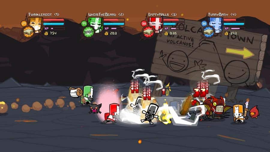 A picture of Castle Crashers, one of the best Multiplayer games for Couples on PC.